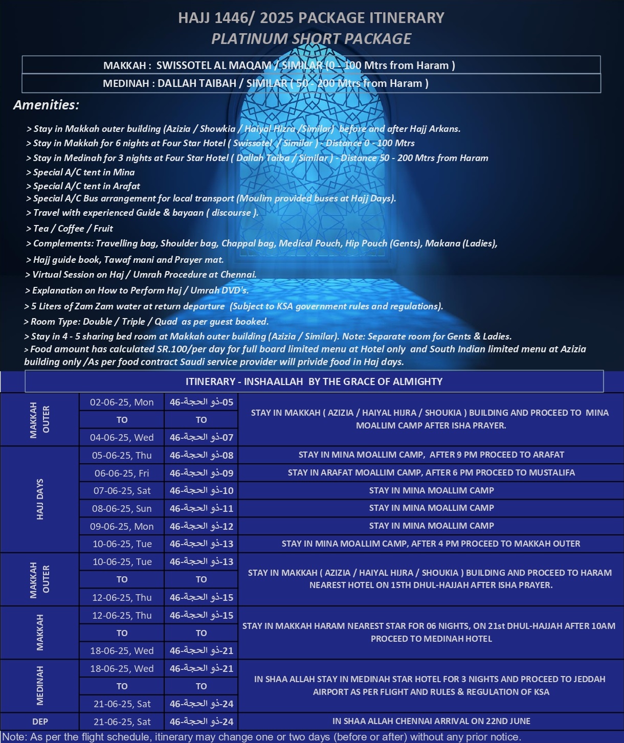 Platinum Short Package - Haj 2025 (1446H)